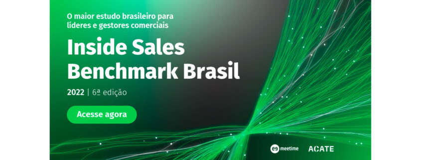 Banner de apresentação do maior estudo de vendas B2B do Brasil (Inside Sales Benchmark 2022)
