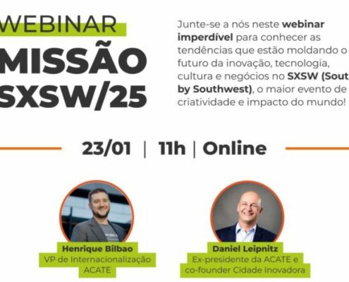 Evento online no próximo dia 23 de janeiro, às 11h, vai detalhar as oportunidades da missão empresarial ao SXSW 2025.